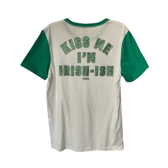 Victoria's Secret Kiss Me I'm Irish-ish St. Patricks Day Shamrock Sparkly Rare - Picture 2 of 10